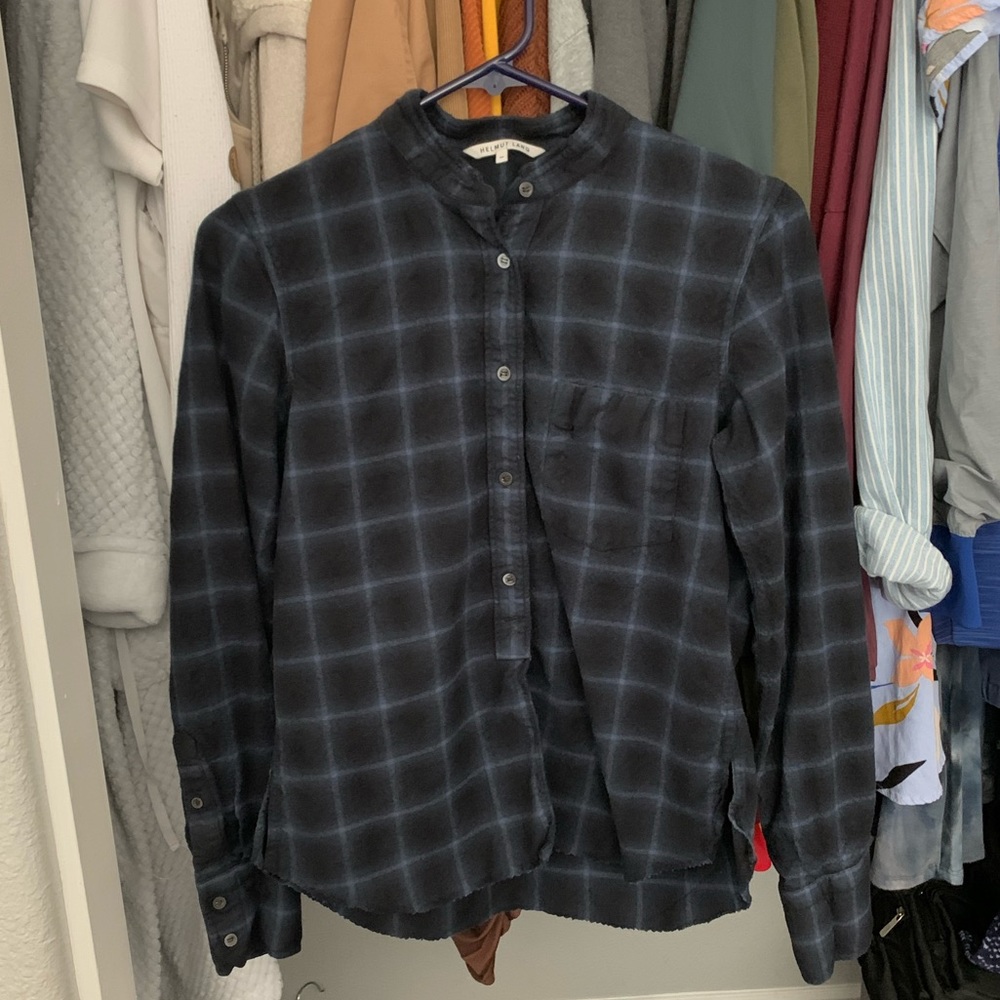 Blue and black flannel